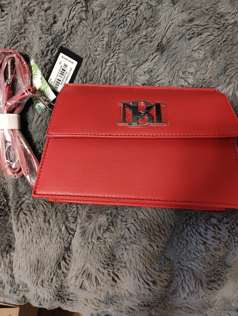 Badgley Mishka Red Crossbody Bag with  Signature Hardware NWT